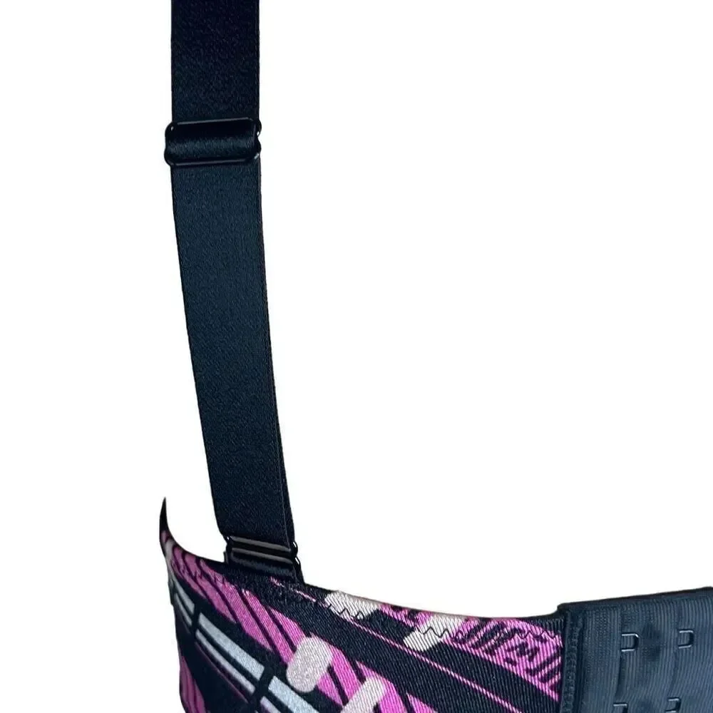 NWT Wolford Hanna Sports Bra Top S Multi Pink Black